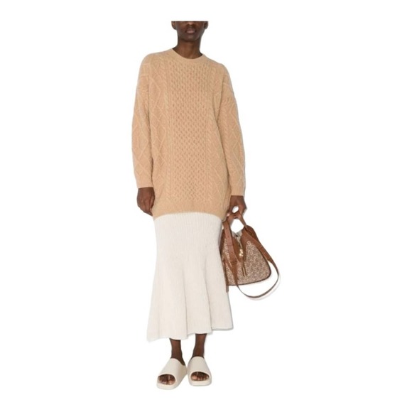 Stella McCartney Aran-Knit Oversized Jumper Light Camel 38 (IT) - Picture 1 of 11